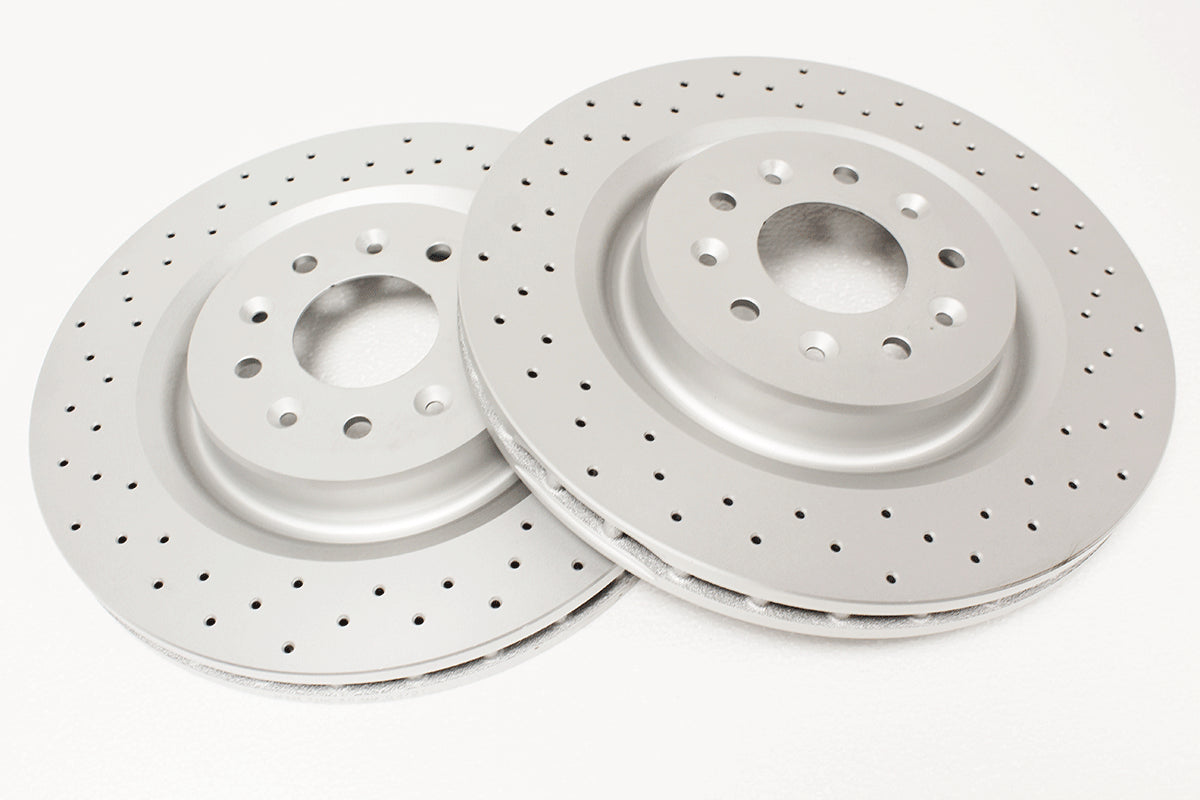 C2N3427-R - BRAKE DISCS-PAIR-FRONT-BREMBO TYPE CROSS DRILLED X100 From PR2 COATED