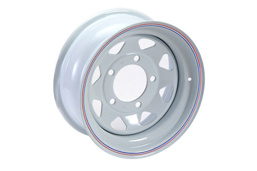 7x16 ET00 white 8 spoke steel wheel for DEF/D1/RRC