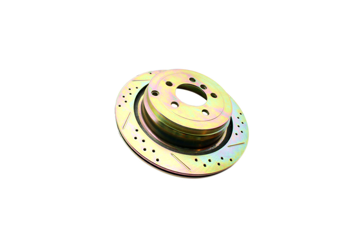 Rear cross drilled and grooved vented brake discs for L322 10-12