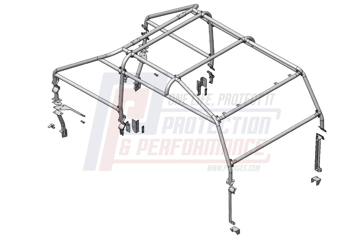 PPLR243 - P&P 110DC 6 POINT FULL EXTERNAL ROLL CAGE From TERRAFIRMA