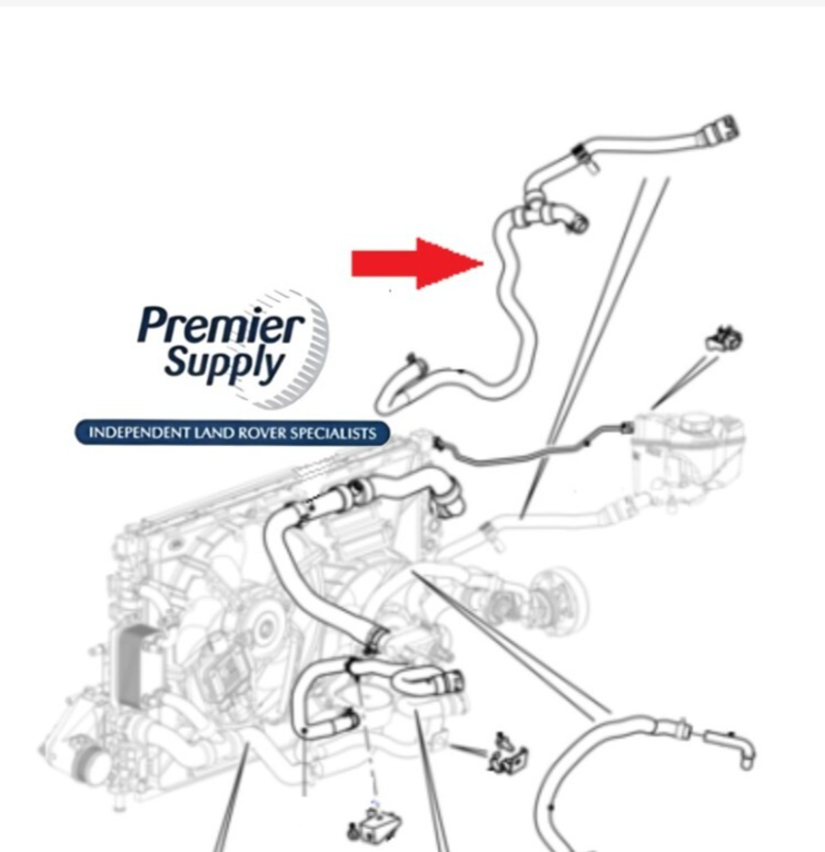 RANGE ROVER EVOQUE, DISCOVERY SPORT 2.0L GTDI PETROL OIL COOLER HOSE LR035435