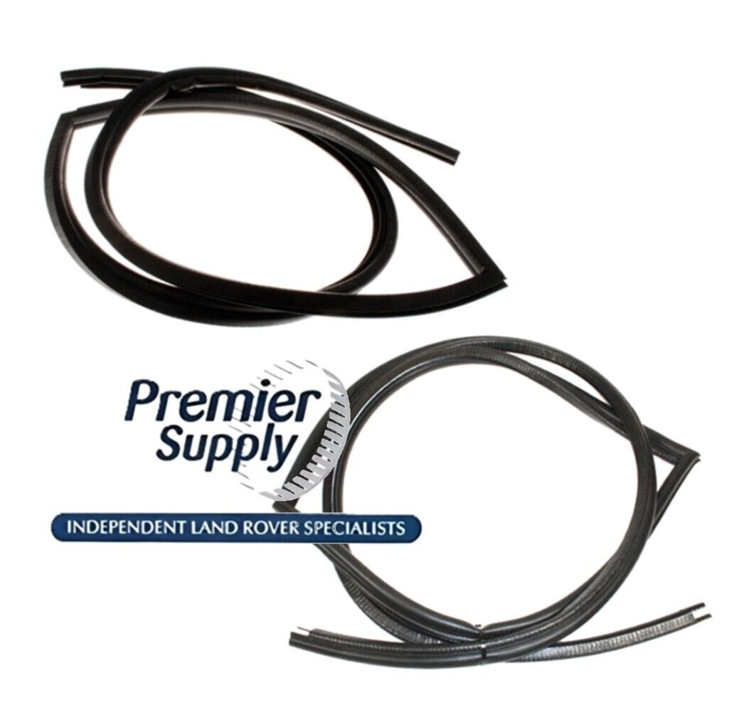LAND ROVER DEFENDER FRONT LEFT & RIGHT RUBBER DOOR SEALS LR077686 & LR077687