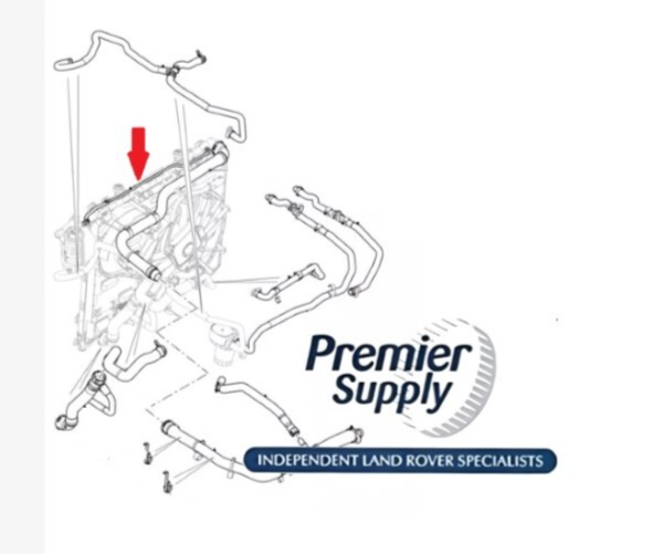 3.0 TDV6 RANGE ROVER & SPORT DISCOVERY 5 RADIATOR DEGAS COOLANT PIPE LR077702