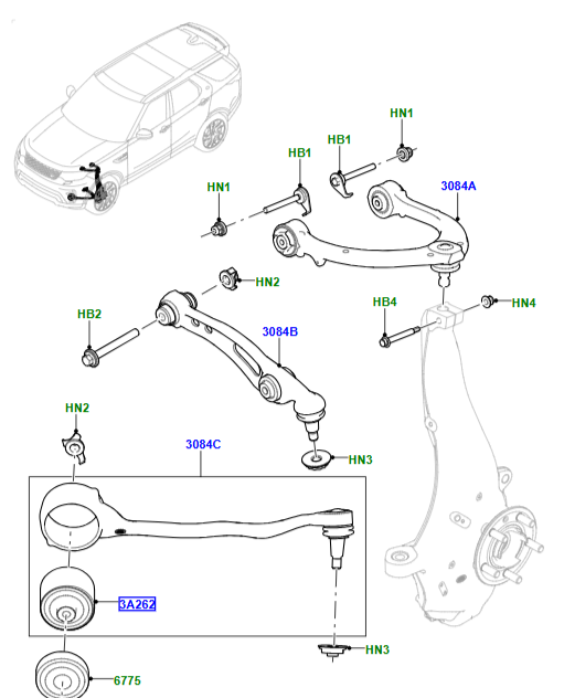 RANGE ROVER L405 SPORT L494 DISCOVERY 5 FRONT SUSPENSION ARM BUSH LR174897