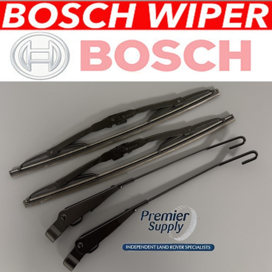 LAND ROVER DEFENDER WINDSCREEN WIPER BLADE & ARM SET EARLIER TYPE UP TO 2001