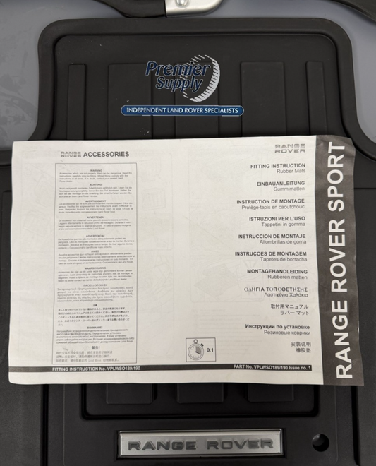 GENUINE RANGE ROVER SPORT L494 left hand drive only RUBBER FLOOR MATS VPLWS0190