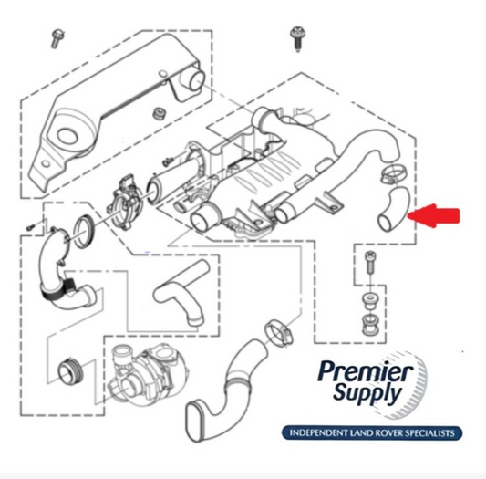 LAND ROVER FREELANDER 1 TD4 EGR to INTERCOOLER HOSE WAP000080
