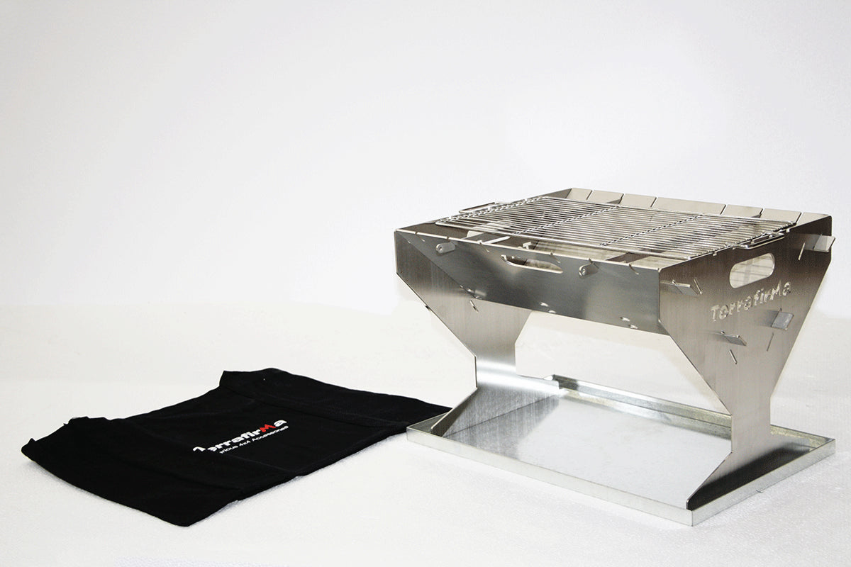 TF1730 - TF STAINLESS STEEL FIRE PIT BBQ + CARRY BAG
