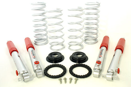 TF260 - 2" lift heavy load air to coil conv kit with +3" 4 Stg Adj shocks Discovery 2