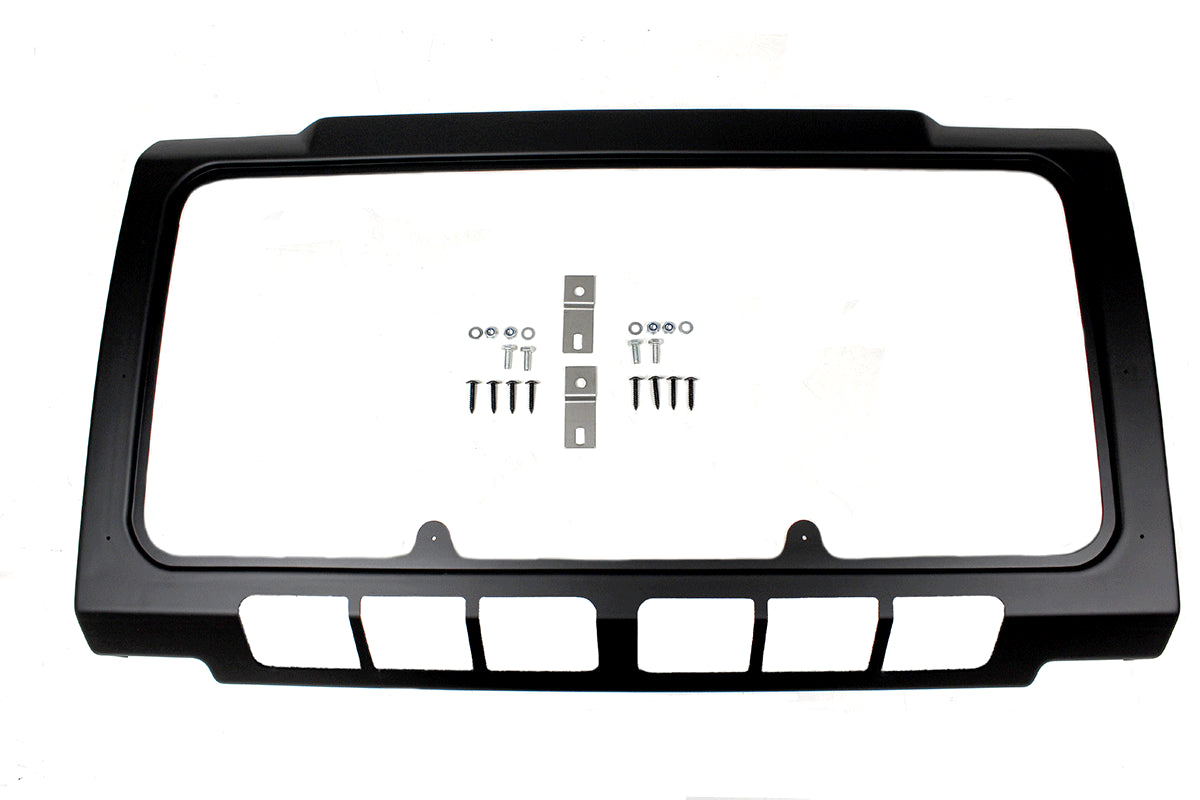 TF275 - Matt black air con front panel with fixings complete kit for Defenders