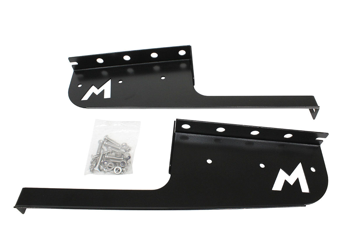 TF3012B - TERRAFIRMA STAINLESS STEEL MUDFLAP BRACKETS REAR 110/130 BLACK (PAIR) From TERRAFIRMA