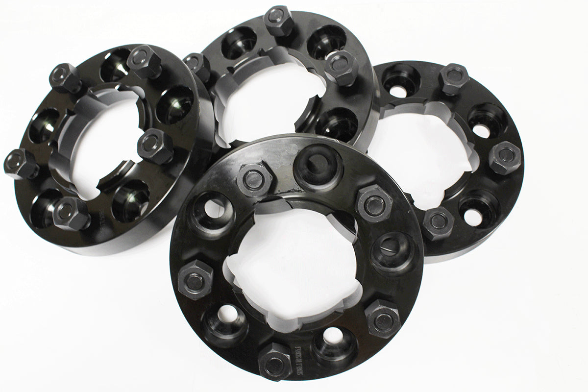 TF301B - 30mm black alloy wheel spacer set for DEF/D1/RRC