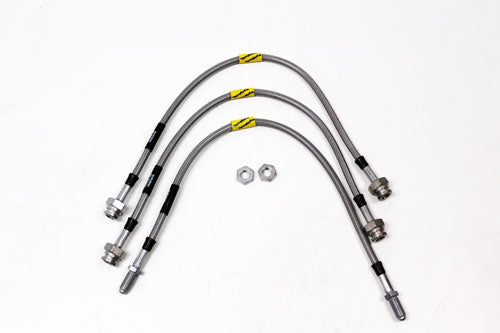 TF649GD - 3 line 2 inch extended stainless steel brake hose kit Discovery 1 94-1998 no ABS
