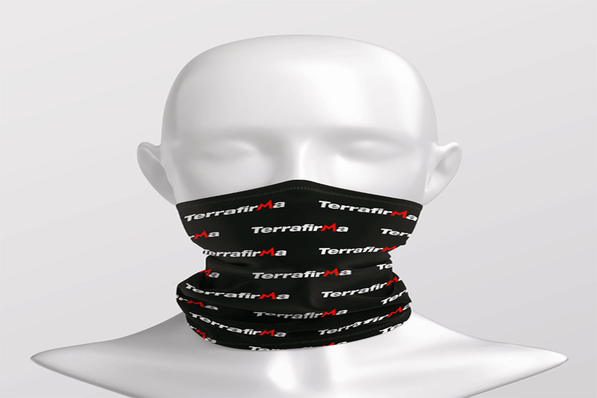 TF787 - TERRAFIRMA BRANDED BUFF- SCARF- FACE COVERING. From TERRAFIRMA