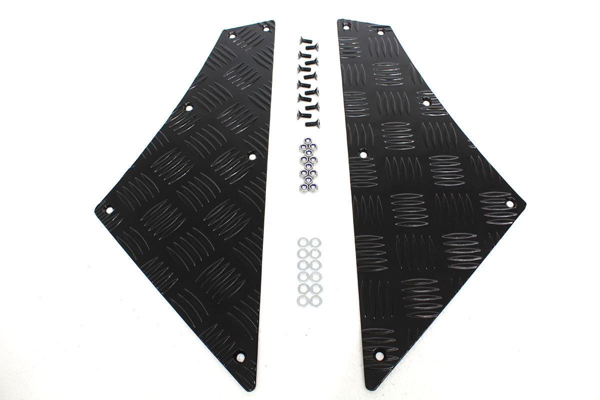 TF8218 - Black rear quadrant chequer plate for Defender 110 SW