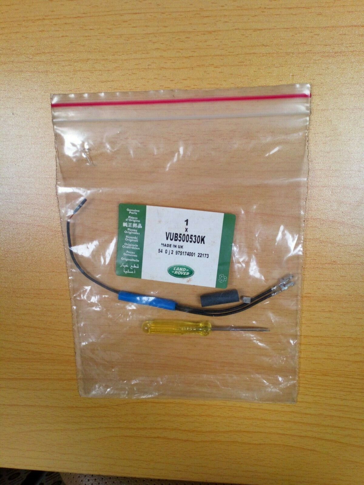 GENUINE LAND ROVER DIAGNOSTIC TERMINAL KIT PART NUMBER VUB500530K