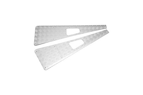 WTKIT01-NH/A - Silver chequer plate wing tops no aerial hole Pre 2007 Defenders