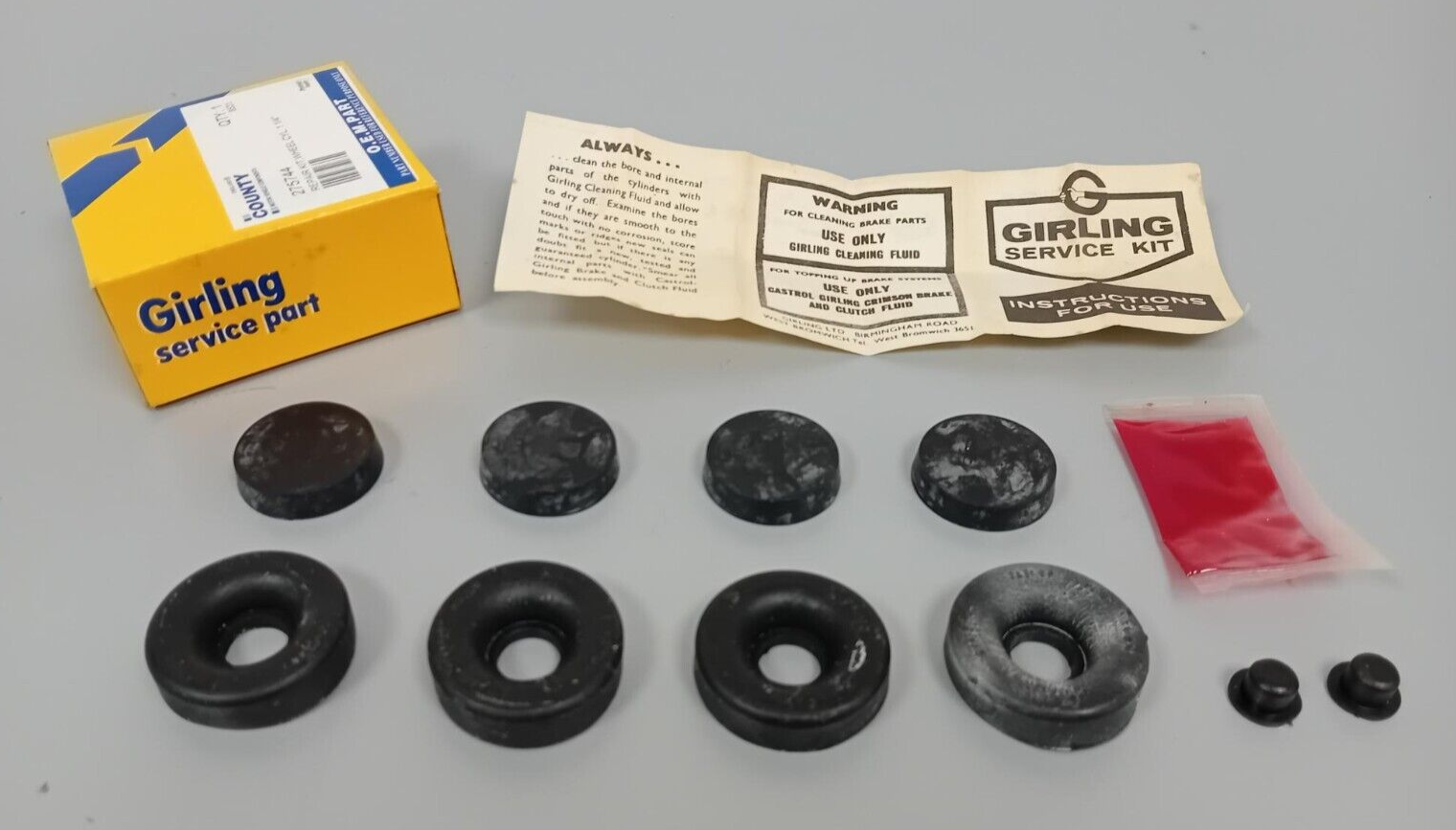 NOS GIRLING 1.25" LAND ROVER SERIES 2a 3 BRAKE WHEEL CYLINDER REPAIR KIT 275744