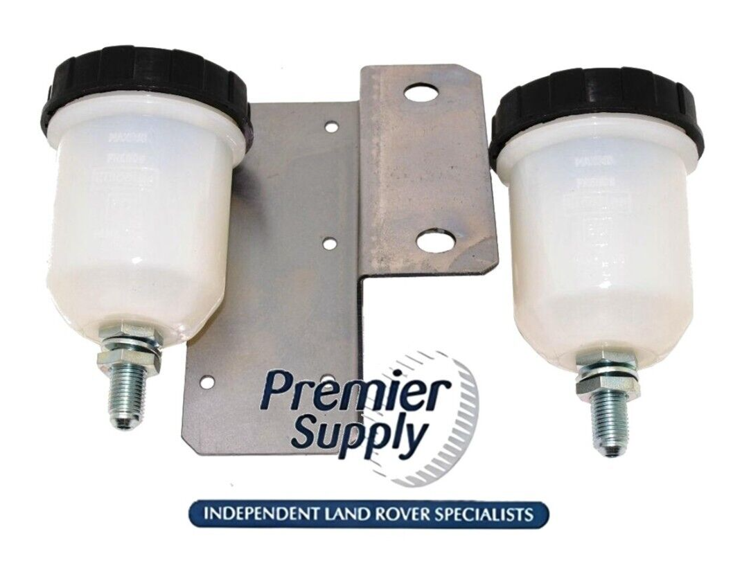 LAND ROVER SERIES 2 & 2A RHD CLUTCH & BRAKE REMOTE TWIN RESERVOIR KIT 504105