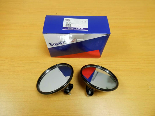 LAND ROVER SERIES 2, 2A, 3 ROUND MIRROR HEAD 606187 X 2