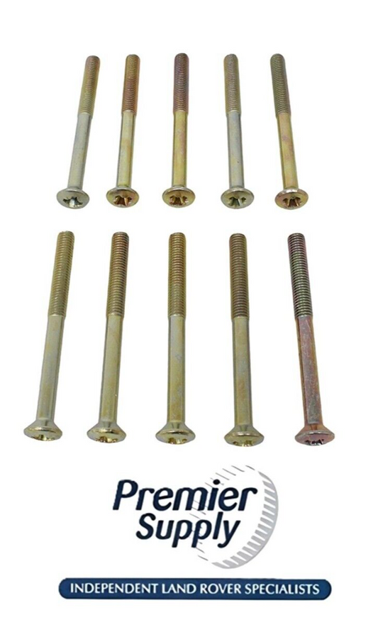 10x LAND ROVER DEFENDER 110 REAR SIDE DOOR LOWER COUNTER SUNK HINGE BOLT AFU1036