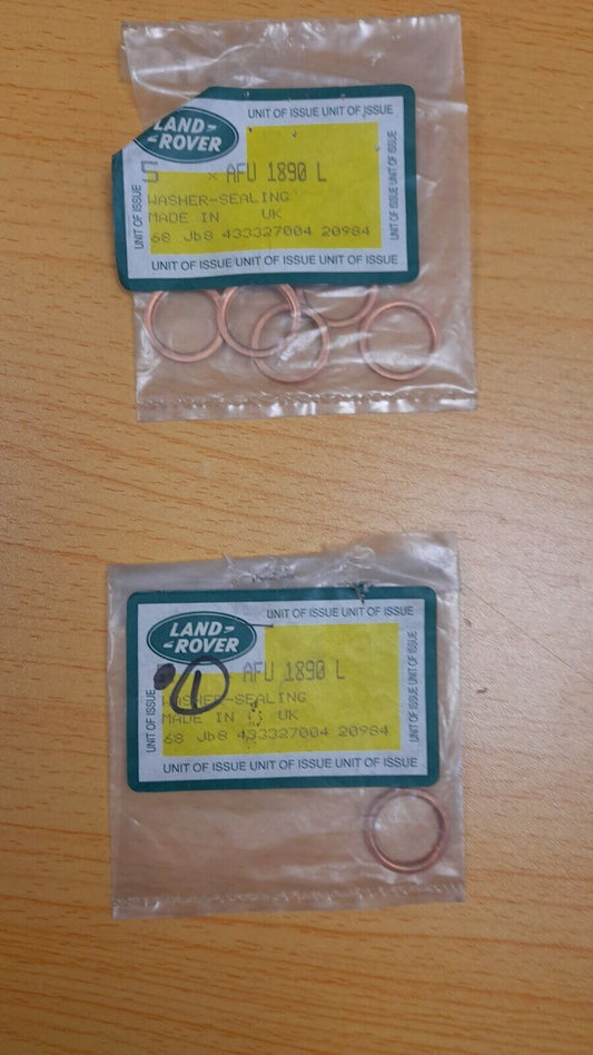 GENUINE LAND ROVER WASHER SEALING PART NUMBER AFU1890L