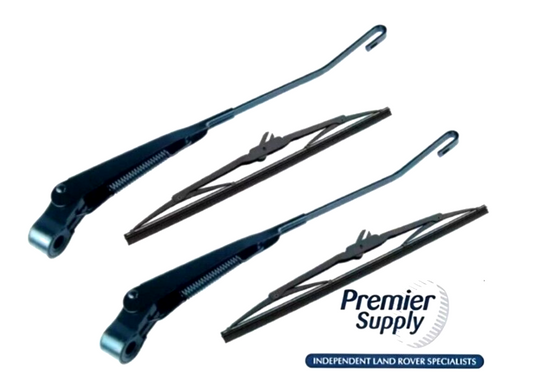 LAND ROVER DEFENDER WINDSCREEN WIPER BLADE & ARM SET LATER TYPE FROM 2002 - 2016