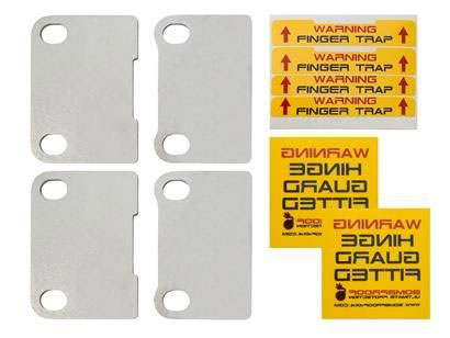 G1398 - Bombproof door hinge security plates for 2 door Defenders