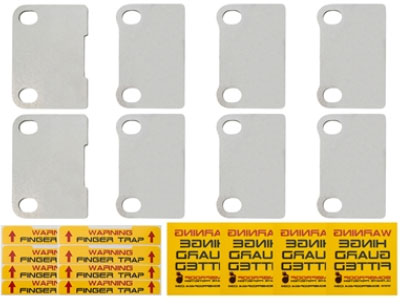 Bombproof door hinge security plates for 4 door Defenders