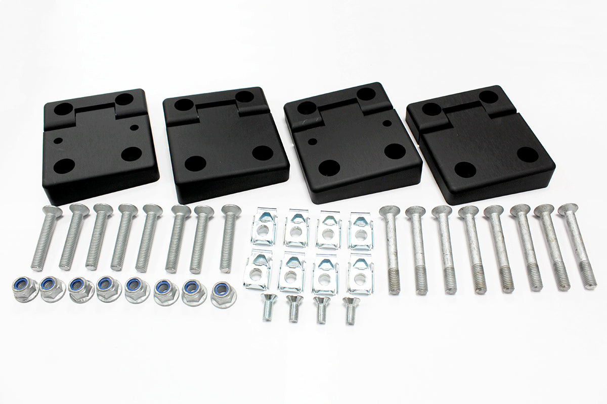 GA1305 - DEFENDER FRONT DOOR HINGES ANODISED BLACK From ALLMAKES