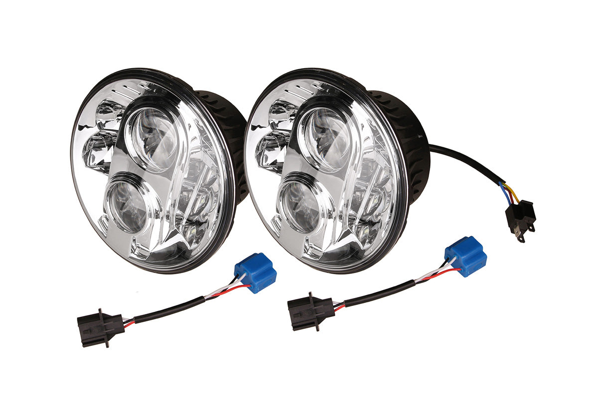 GA6283 - PAIR 7 INCH ROUND LED HEADLAMP LHD From BRITPART