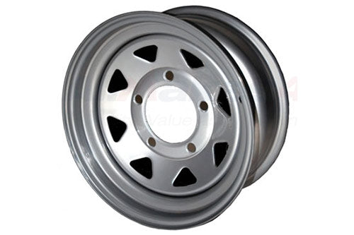 7x16 ET00 silver 8 spoke steel wheel for DEF/D1/RRC