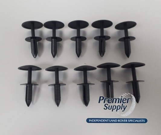 Land Rover/Jaguar Sill, Body Moulding Push Fit Plastic Rivet HYQ100060PUY x 10