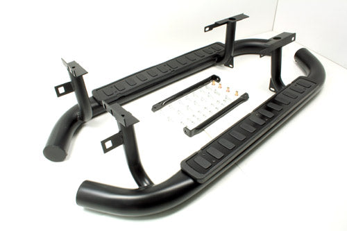 LR008379B - SIDE STEPS - BLACK - Suitable for Defender 90 2007 Onwards From TF ALLMAKES