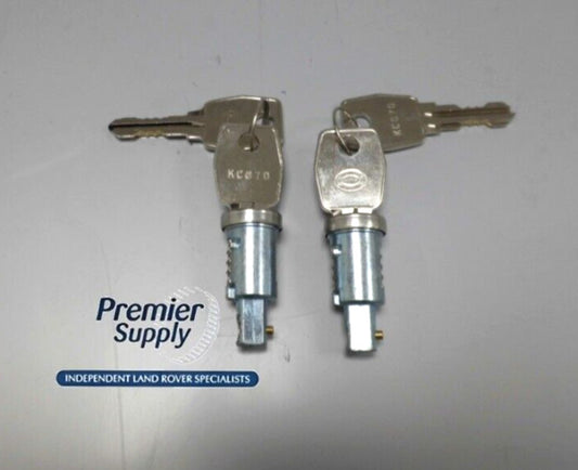 LAND ROVER DEFENDER DOOR LOCK BARREL & KEY SET X 2 MTC6503