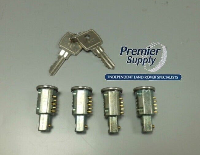 LAND ROVER DEFENDER DOOR LOCK BARREL X 4 & 2 KEYS MTC6505
