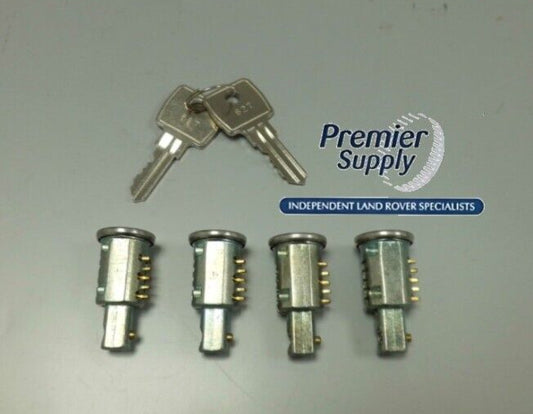 LAND ROVER DEFENDER DOOR LOCK BARREL X 4 & 2 KEYS MTC6505