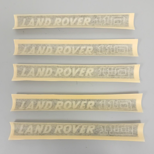 5 x NOS LAND ROVER DEFENDER 110 FRONT PANEL BONNET BADGE VINYL DECAL MUC2003