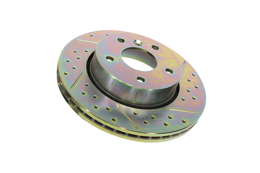 Front cross drilled and grooved vented brake discs for P38
