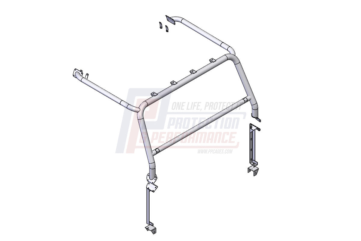 PPLR230 - P&P 90/110/130 65MM EXTERNAL WINDSCREEN HOOP & SIDE RAILS LARGE TUBE From TERRAFIRMA