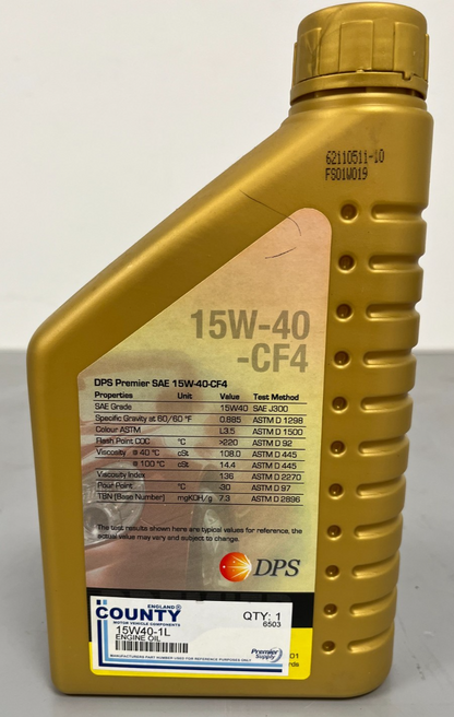 DPS PREMIER 15W40 15W/40 PREMIUM MULTI GRADE ENGINE OIL PETROL & DIESEL 1L