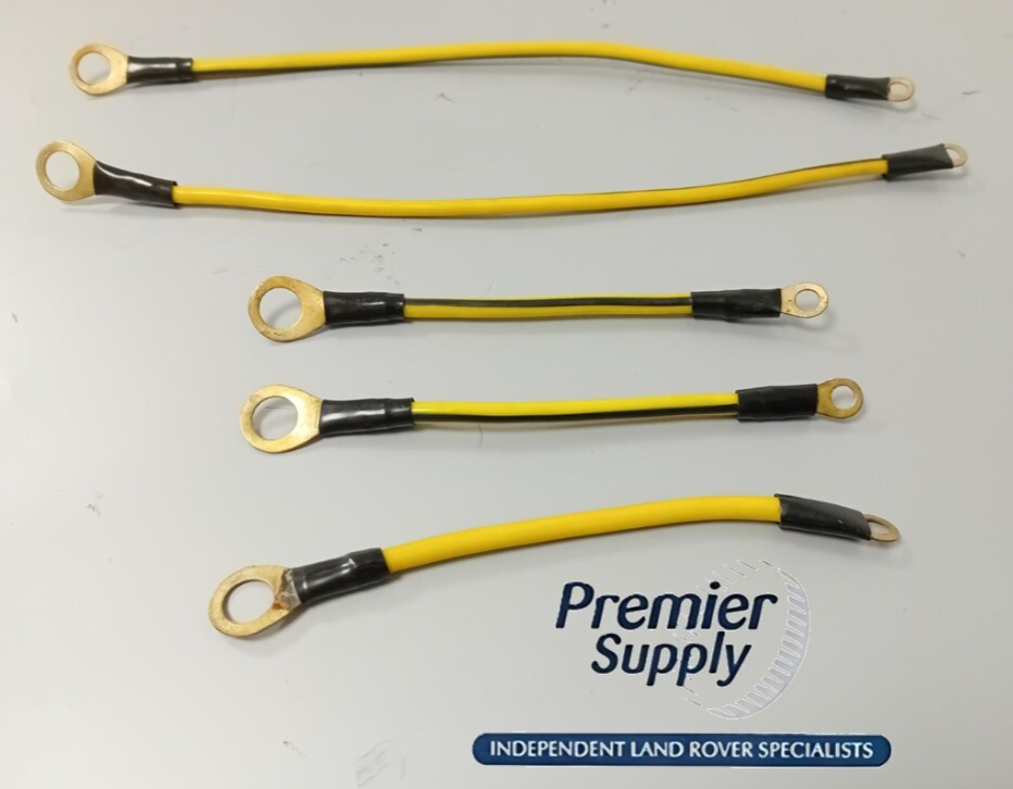 SET of 2.25 DIESEL LAND ROVER SERIES GLOW HEATER PLUG LEADS WIRES 247952 247953