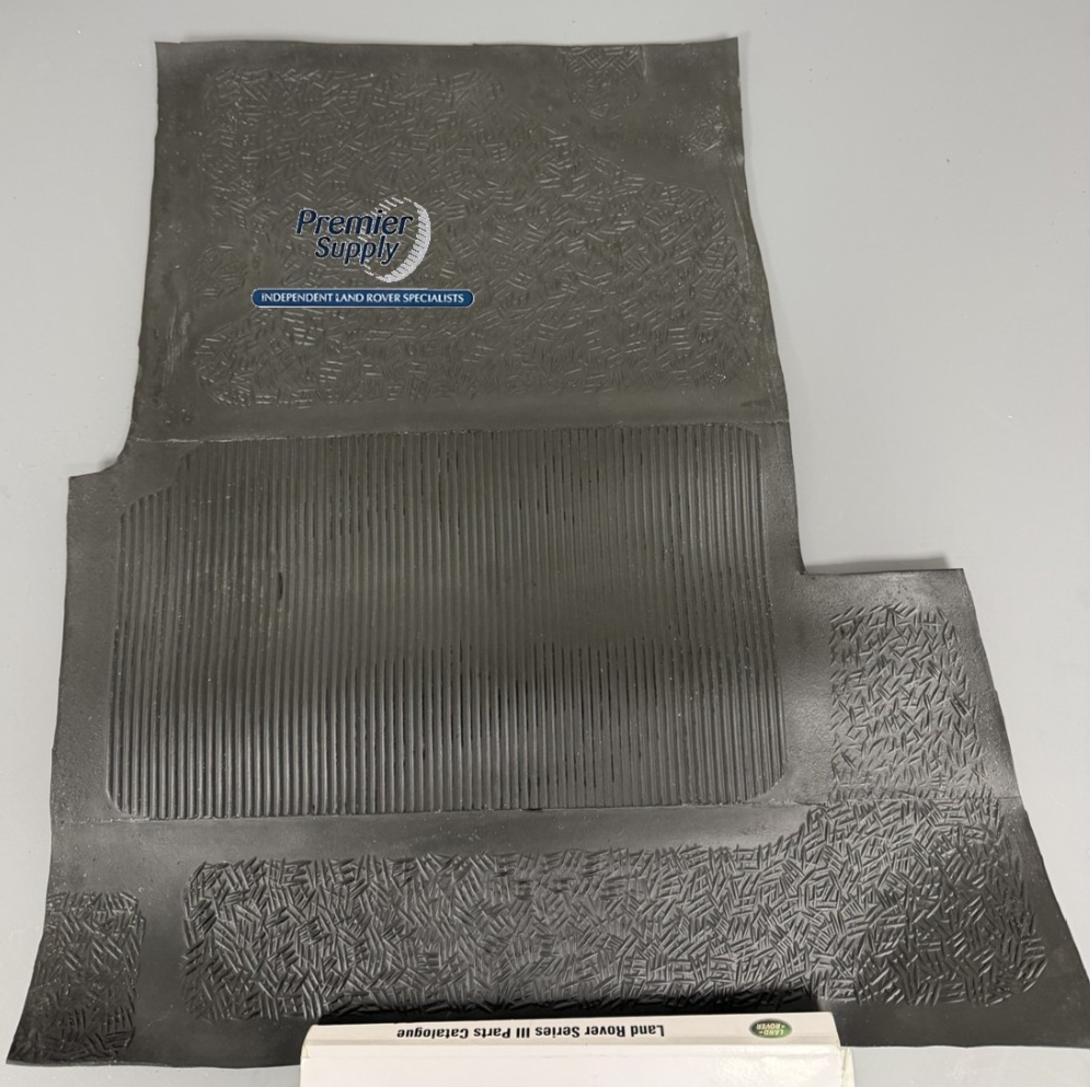 NOS LAND ROVER SERIES 2A,3 2.25 FRONT LEFT RUBBER MAT 331393