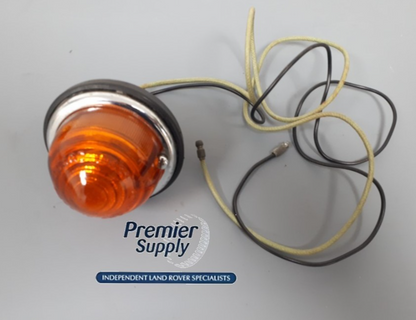 EARLY LAND ROVER SERIES LUCAS TYPE L639 INDICATOR LAMP WITH GLASS LENS 52438