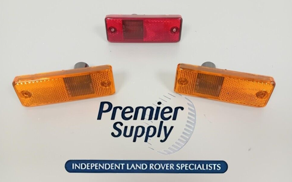 SET of 3 LAND ROVER DEFENDER DISCOVERY 1 NAS SIDE MARKER LAMPS