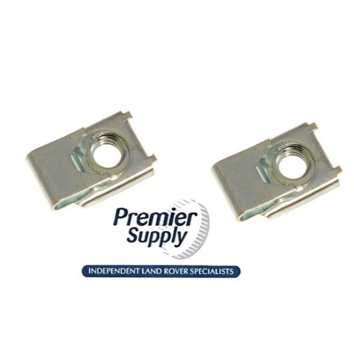2 x LAND ROVER DEFENDER BULKHEAD DOOR HINGE  M8 CAPTIVE J NUT BYH500100