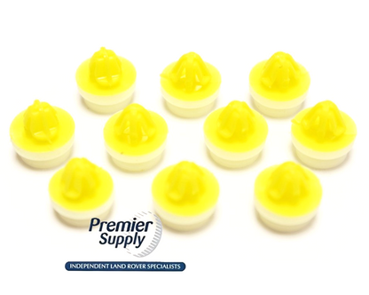 10X LAND ROVER WHEEL ARCH DOOR CLADDING CLIPS DYC101420