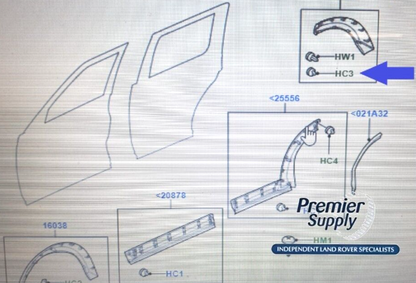 LAND ROVER DISCOVERY 3/4 REAR WHEEL ARCH MOULDING RETAINING CLIP DYC500040 X 10