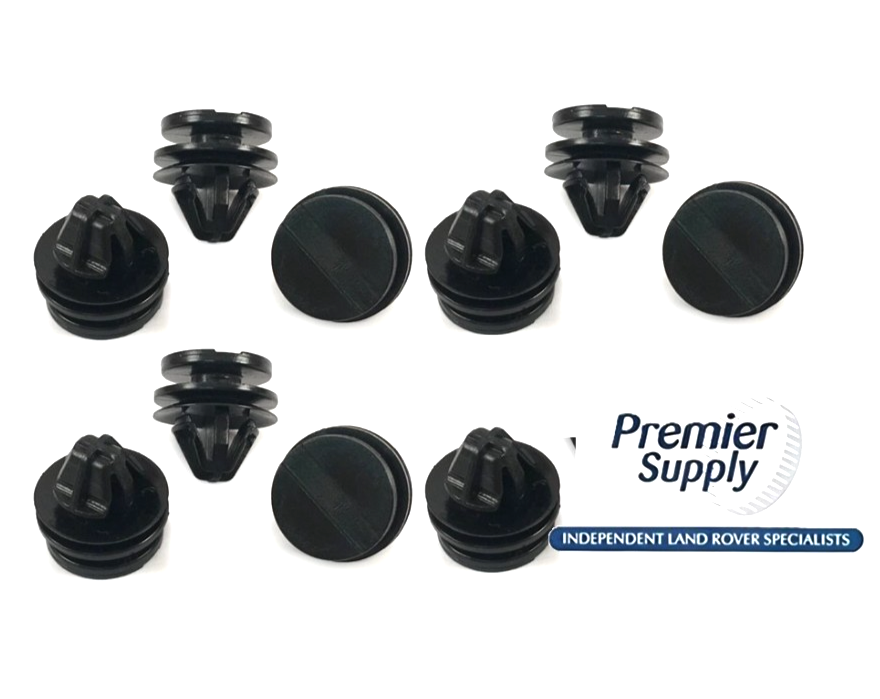 10x LAND ROVER DISCOVERY 4, RR SPORT WHEEL ARM TRIM CLIPS DYC500110