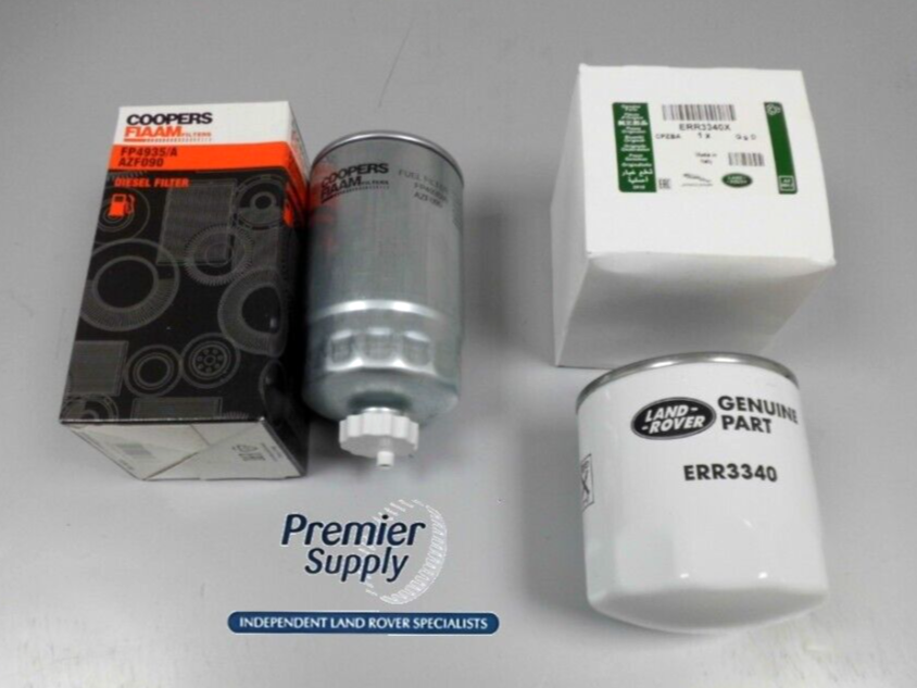 LAND ROVER 200 300 Tdi COOPERS FUEL FILTER & GENUINE OIL FILTER AEU2147L ERR3340